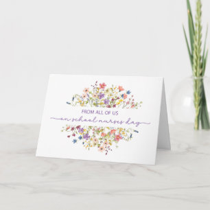 From All of Us on Nurses Day Delicate Wildflowers Card