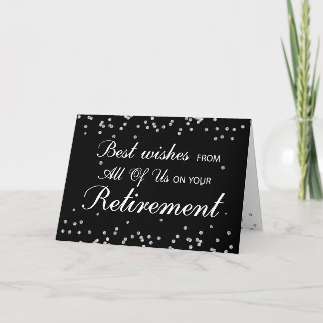From All Of Us, Retirement Congratulations Black C Card (Front)