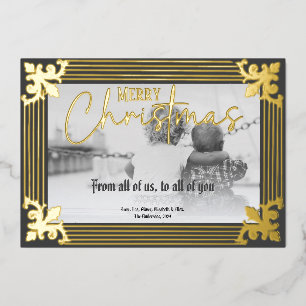 From all of us, to all of you photo foil holiday card