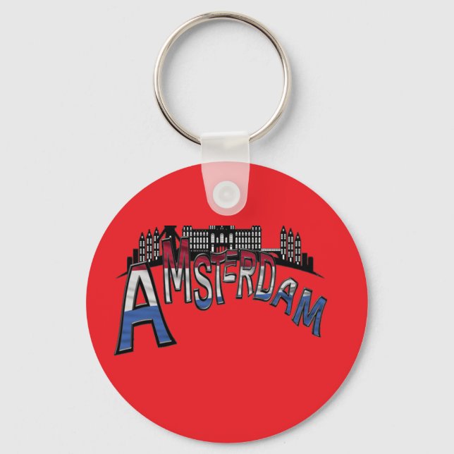 From Amsterdam with love. Key Ring (Front)
