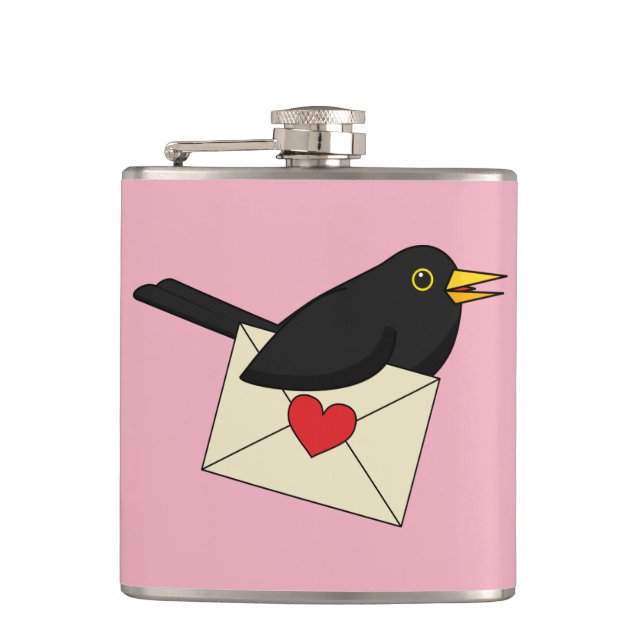 From Blackbird with Love Hip Flask (Front)