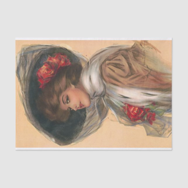 From Broadway (1907) by Hamilton King Tissue Paper (Front)