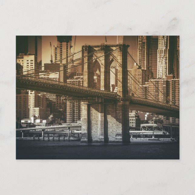 "From Brooklyn to Manhattan" postcard (Front)