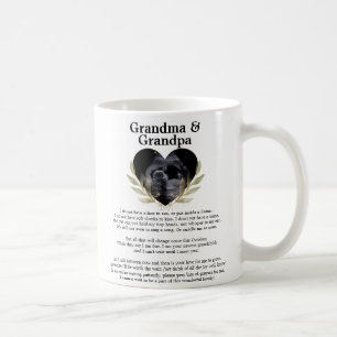 From Bump to Dad Message Gold Leaf Black  Coffee Mug