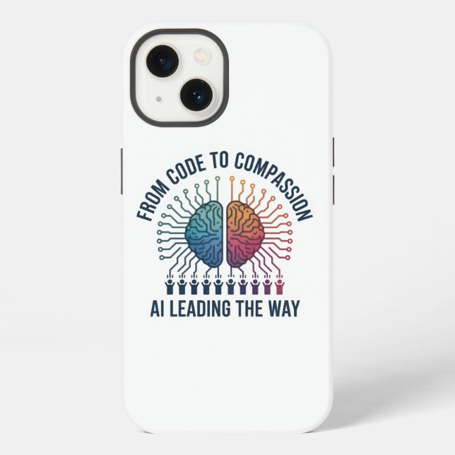 From Code to Compassion – AI Leading the Way iPhone Case (Back)