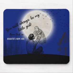 From dad to his daughter - personalized message - mouse mat