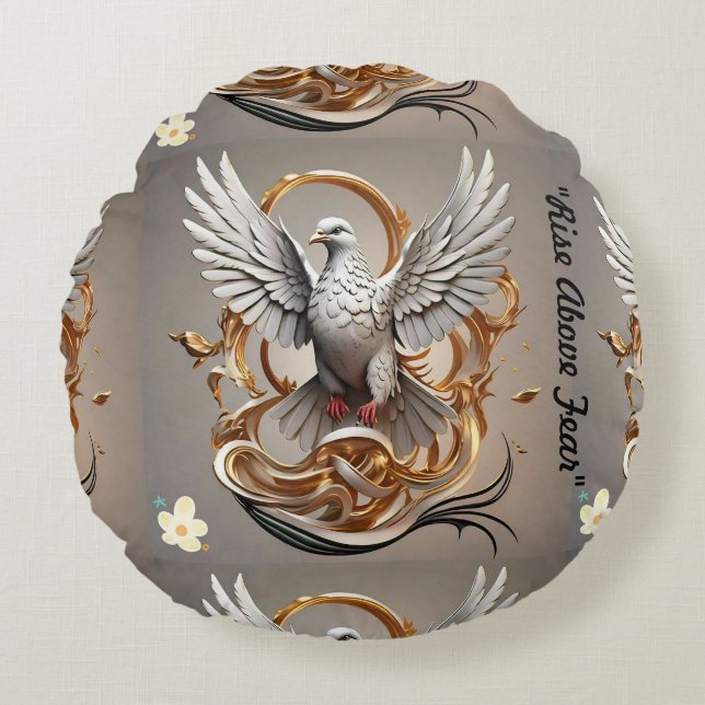 "From Dark to Dawn" Round Cushion (Front)