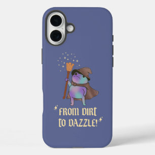 From Dirt to Dazzle Funny Wizard Frog Witch Hat iPhone 16 Plus Case