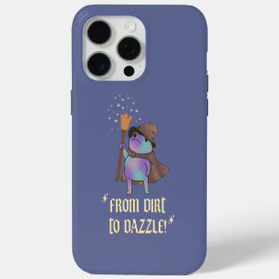 From Dirt to Dazzle Funny Wizard Frog Witch Hat iPhone 15 Pro Max Case