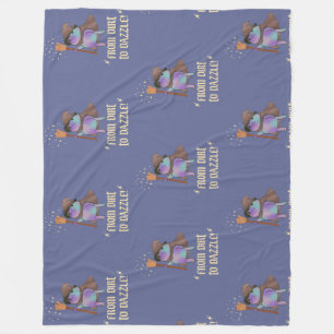 From Dirt to Dazzle Funny Wizard Frog Witch Hat  Fleece Blanket