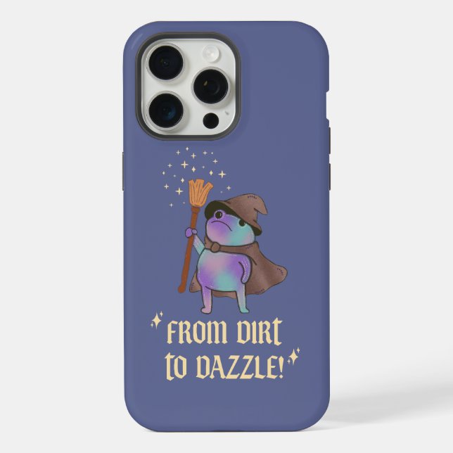 From Dirt to Dazzle Funny Wizard Frog Witch Hat  iPhone Case (Back)