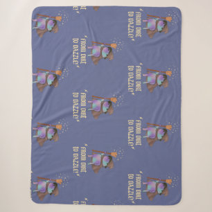 From Dirt to Dazzle Funny Wizard Frog Witch Hat Sherpa Blanket