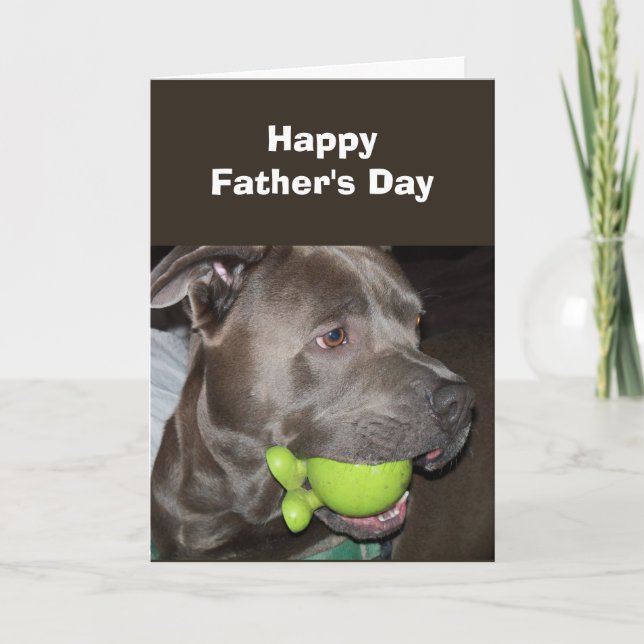 From Dog "Pet" Happy Father's Day Holiday  Card (Front)