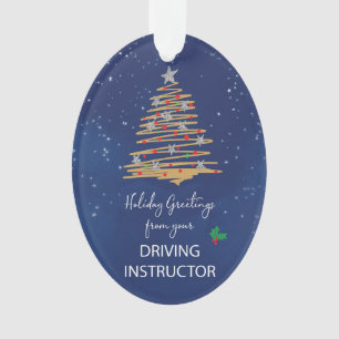 From Driving Instructor Christmas Tree Custom Name Ornament