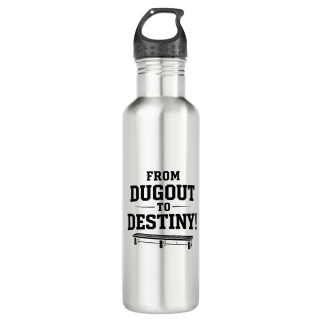 From Dugout To Destiny Professional Baseball Bench 710 Ml Water Bottle (Front)
