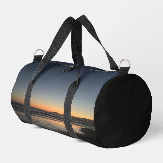 From Dusk Till Twilight At The Beach Photo Image Duffle Bag (Left Corner)