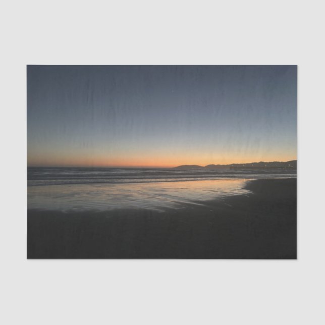 From Dusk Till Twilight At The Beach Photo Image  Tissue Paper (Front)