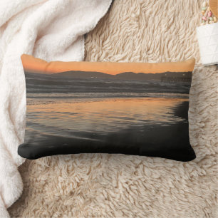 From Dusk Till Twilight At The Beach Photo Print Lumbar Cushion