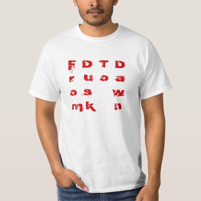 From Dusk to Dawn Eye Chart Mens T-Shirt (Front)