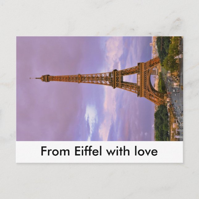 From Eiffel with love Postcard (Front)