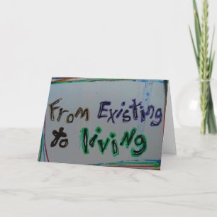 "from existing to living" recovery cards
