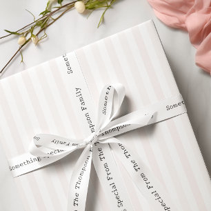 From Family Gifting Typography Favour White Black Satin Ribbon