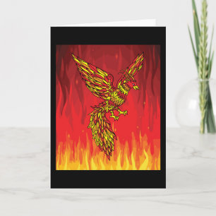 From Fire And Flames Phoenix Bird Card