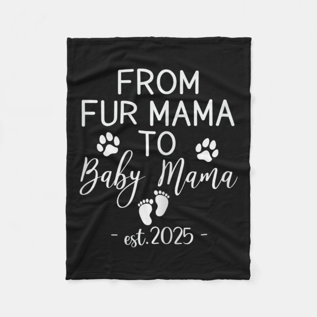 From Fur Mama To Ba  Fleece Blanket (Front)