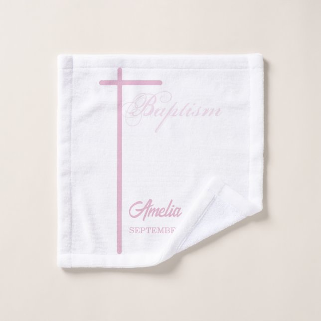 From Godmother on Baptism of Girl Personalised Wash Cloth (Wash Cloth)