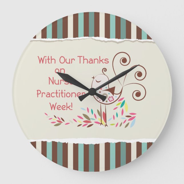 From Group, Happy Nurse Practitioner Week Large Clock (Front)