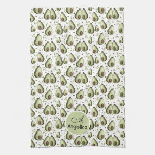 From grumpy to giggly - Cute Avocados Tea Towel