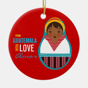 From Guatamala With Love Adoption Keepsake Ceramic Tree Decoration