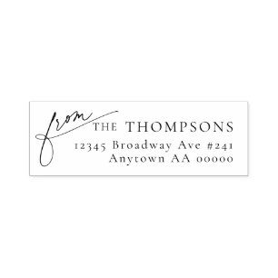 From Handwritten Script Return Address Self-inking Stamp