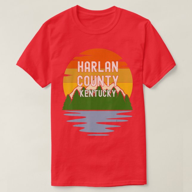 From Harlan County Kentucky Vintage Sunset  T-Shirt (Design Front)