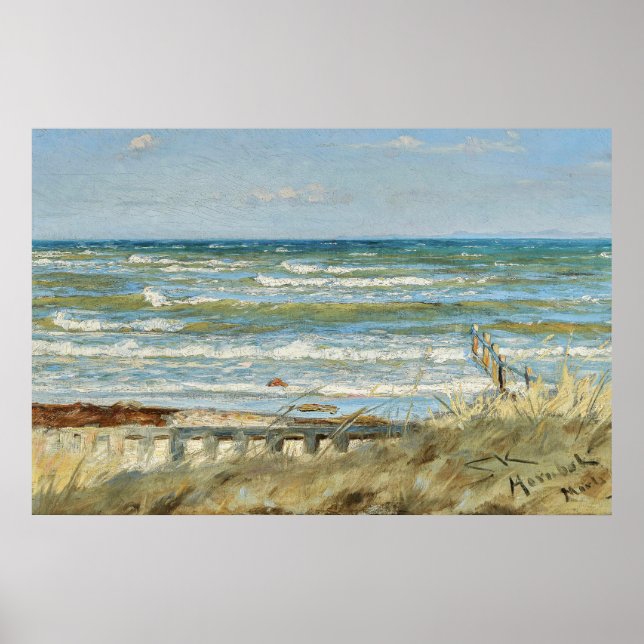 From Hornbæk beach, PS Kroyer Poster (Front)
