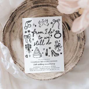 From I Do to We Still Do Wedding Anniversary Party Invitation