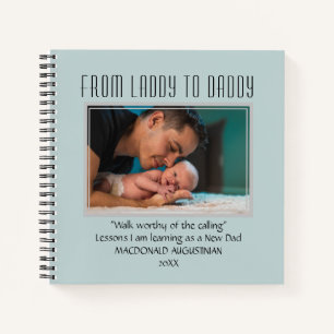 FROM LADDY TO DADDY New Dad To Be Personalised Notebook