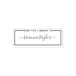 From Library Of Name Template Book Custom Self-inking Stamp