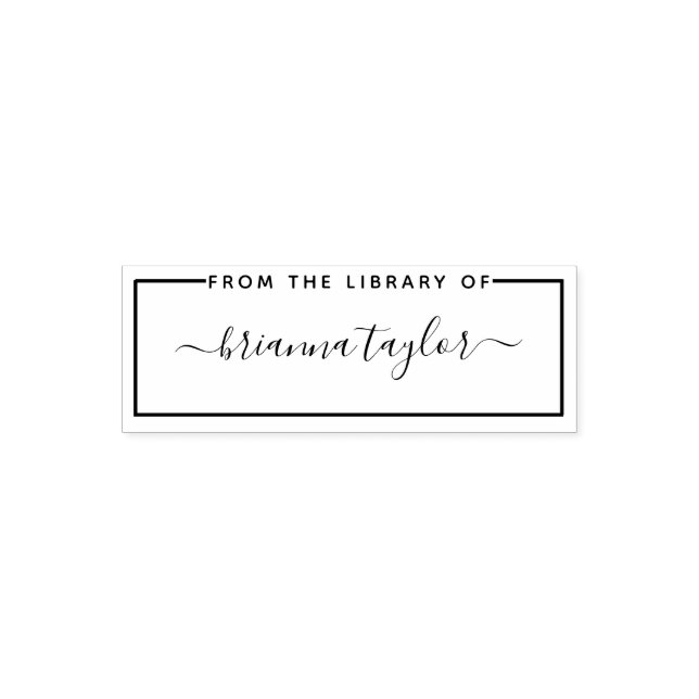 From Library Of Name Template Book Custom Self-inking Stamp (Design)