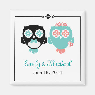 From Lucy: OWL WEDDING | Save The Date Magnet