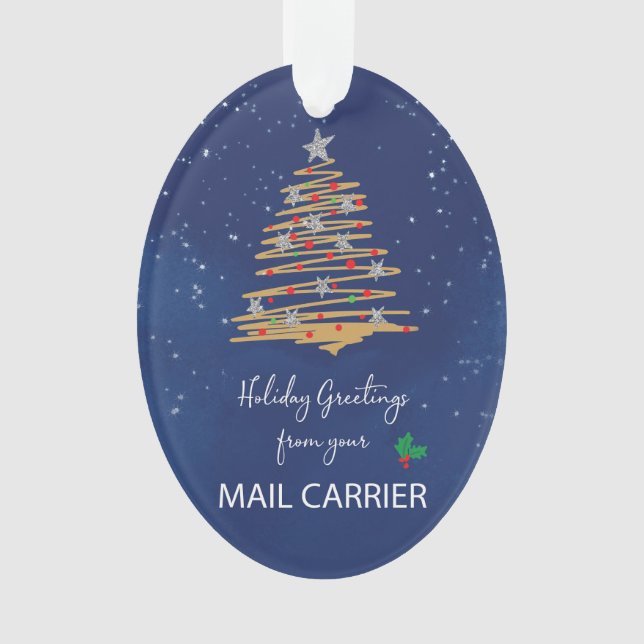 FROM Mail Carrier Christmas Tree Customisable Name Ornament (Front)