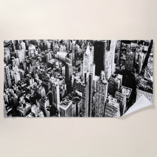 From Manhattan to the sky Beach Towel