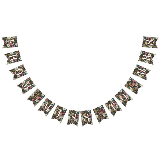 From Miss to Mrs Banner Bunting Navy Tropical (All)