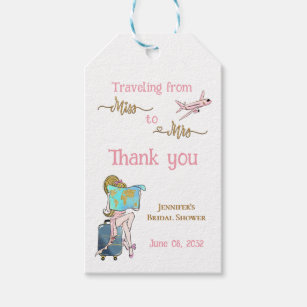 From Miss to Mrs Bridal Shower Journey Favour Gift Tags