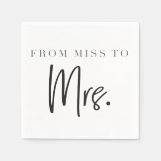 From Miss to MRS. Cocktail Napkin