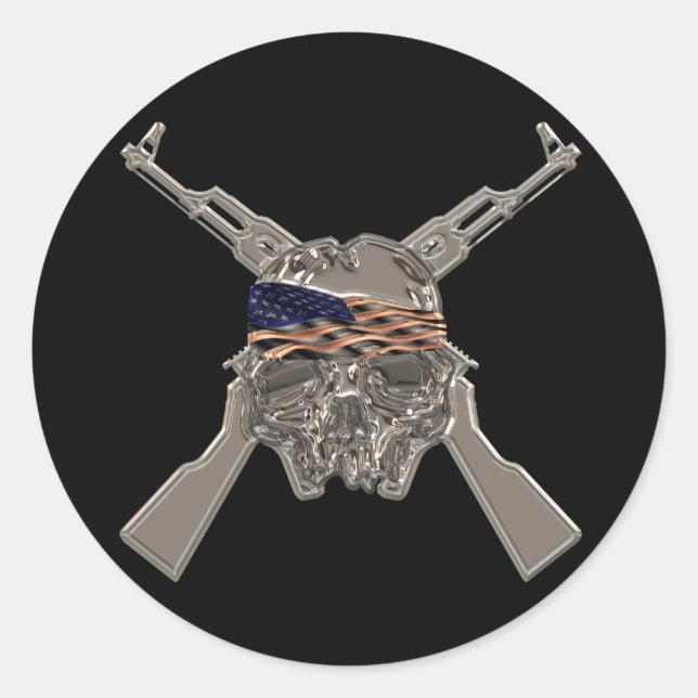 From My Cold Dead Fingers Metal Classic Round Sticker (Front)