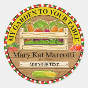 From My Garden Farm Classic Round Sticker