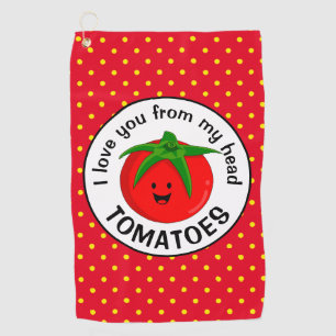 From My Head Tomatoes Golf Towel