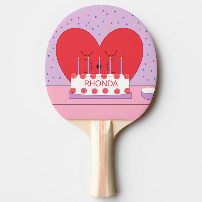 From My Heart to Yours- Lavender & Pink:  Ping Pong Paddle (Front)