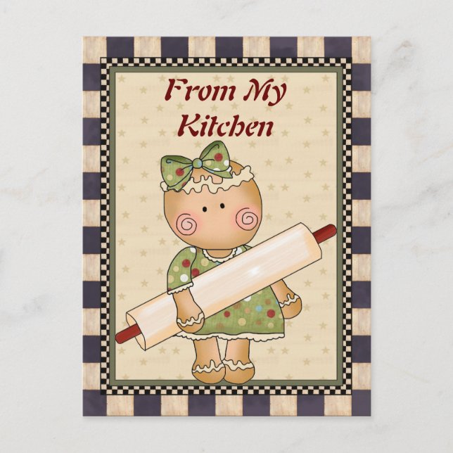 From My Kitchen Gingerbread postcard (Front)